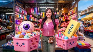 BORONG SQUISHY DI PASAR MURAH BANGET!! HUNTING BUTTER MEGALODON + DUMPLING SUPER RARE 😍| Klara Tania