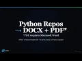 Convert Python Projects to DOCX PDF Offline No LaTeX or Docker