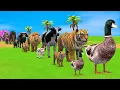 Lagu Long Slide Game with Cow Elephant Gorilla Hippopotamus Tiger 3d Animal Game Funny 3d Animals