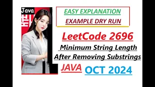 Minimum String Length After Removing Substrings Leetcode 2696 Java Code Developer Coder