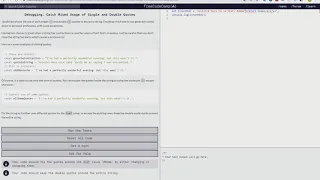 Debugging Catch Mixed Usage of Single and Double Quotes