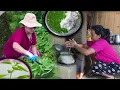Download Lagu Nettle curry with Rice making \u0026 eating in Village Kitchen || Vegetable curry || Village food vlog