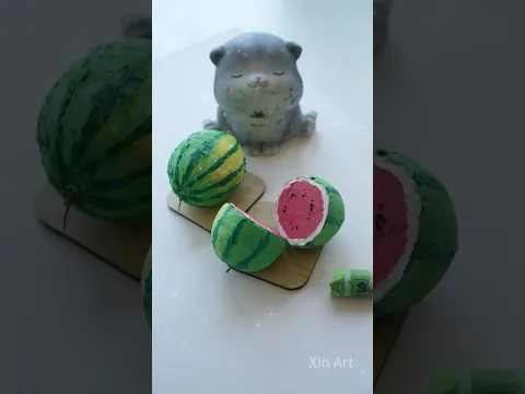 Oil pastel 3D watermelon #oilpastel #creativeart #easydrawing #art