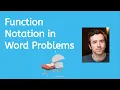 Function Notation in Word Problems - Algebra for Teens