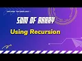 Sum Of Array using Recursion Bangla Recursive Function Bangla Tutorial