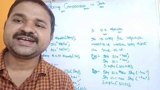 String Comparison In Java - equals Operator compareTo
