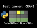 Coding 3Blue1Brown s Solving Wordle In Python - No talking ASMR