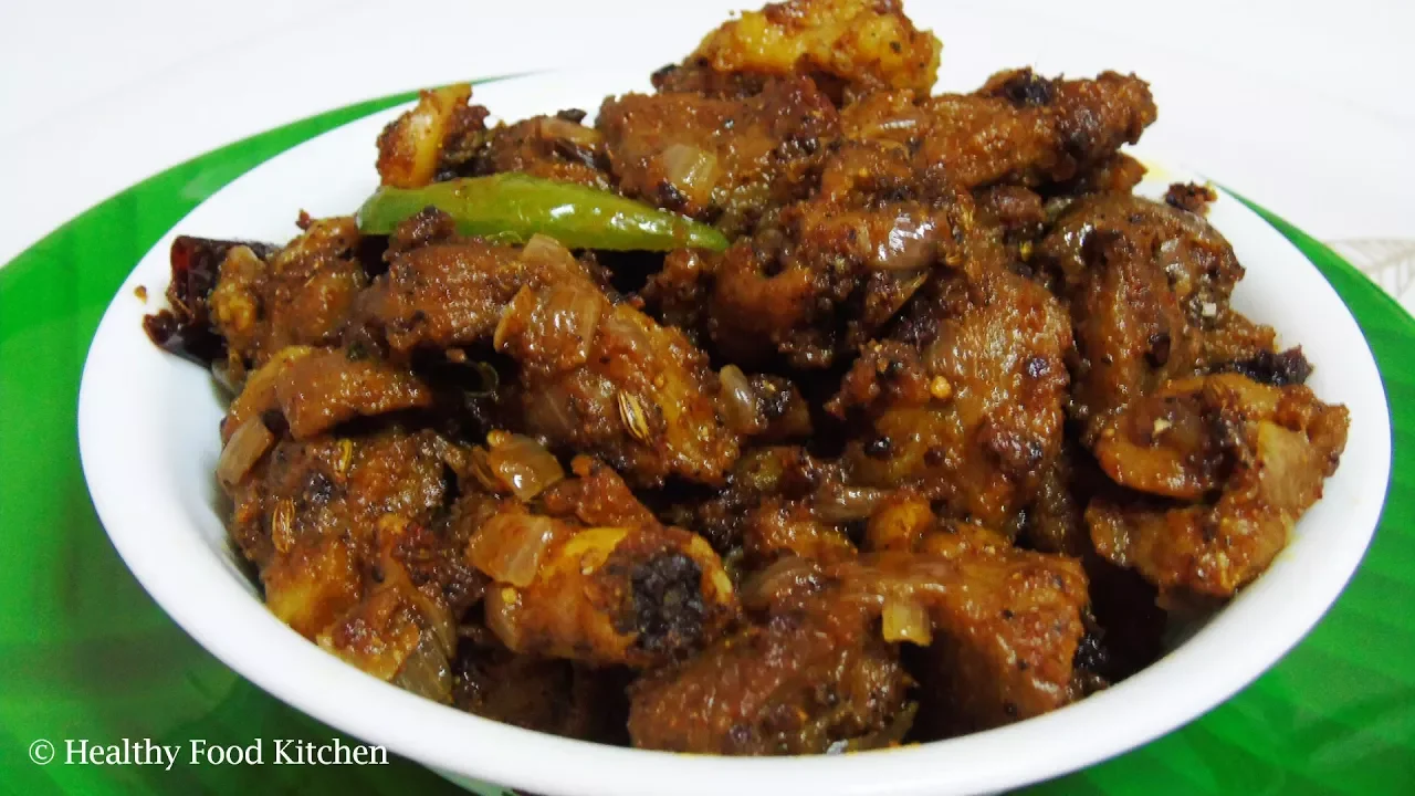 Chettinad Mutton Chukka Varuval Recipe in Tamil - Mutton Sukka Recipe - Mutton Chukka Recipe