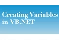 How to create Variables in VB NET