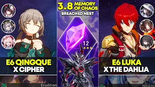 E6 Qingque x Cipher E6 Luka x The Dahlia Memory of Chaos 12 Honkai Star Rail 3 8