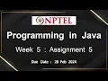 NPTEL Programming In Java Week 5 Assignment 5 Answers Solution Quiz 2024-Jan