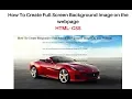 html5 body full screen responsive landing page background image css3
