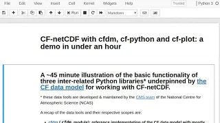 CF-netCDF with cfdm cf-python and cf-plot