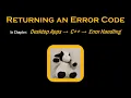 C Returning an Error Code