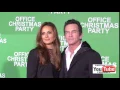Jeff Probst and Lisa Ann Russell arriving to the Office Christmas Party Premiere at Regency Village