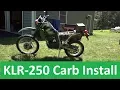 Keihin CVK Carburetor Install - Kawasaki KLR 250
