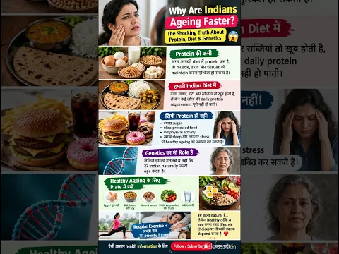 |Why Are Indians Ageing Faster? 😱 Protein, Diet & Lifestyle का Shocking Truth! | #shorts