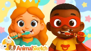 Brush, Brush, Brush Your Teeth! 🦷✨ Nursery Rhyme Song For Preschoolers 🎶 Sing Along With Me!