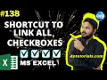Shortcut To Link All Check Boxes To Cells With A Macro In Excel Excel Tricks
