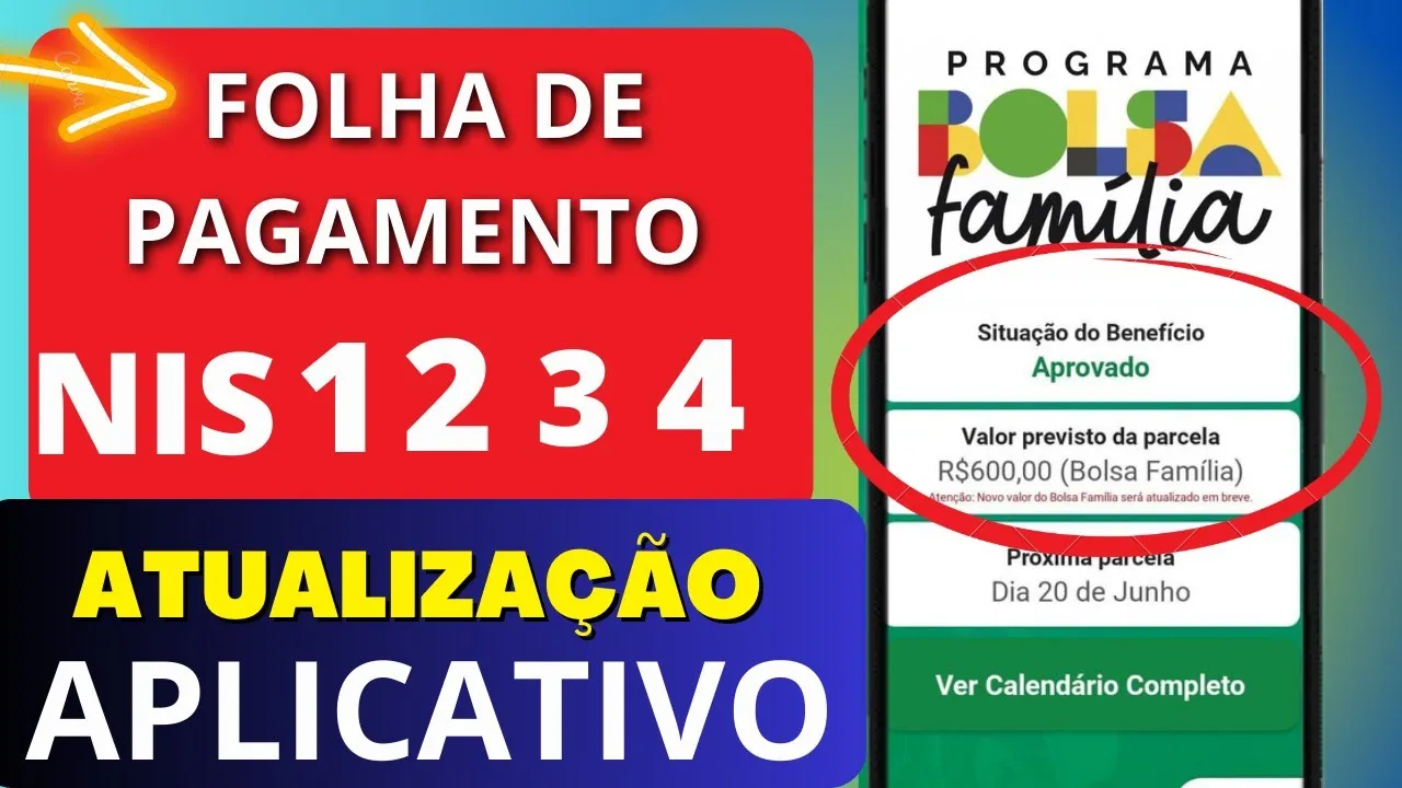 ATUALIZAÇÃO FOLHA DE PAGAMENTO DO BOLSA FAMÍLIA MES DE JUNHO No APLICATIVOS