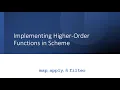 Recursively implementing map apply filter in Scheme