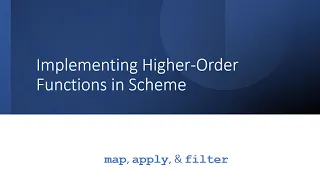 Recursively implementing map apply filter in Scheme