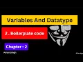 Boilerplate code In Java Chapter - 2 Java Placement Course