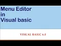 Menu Editor in Visual Basic 6 0 visualbasic tutorial for beginners2021 Simple 2 Learn tamil