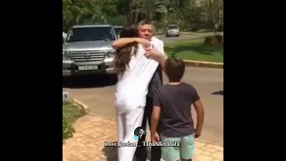 انظروا إلى جمال كيف استقبلت الملكه رانيا سيدنا أبو حسين تابع الملك عبدالله الثاني الملكة رانيا 