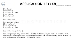 LETTER TEMPLATE How To Write An APPLICATION LETTER Step by Step Guide Writing Practices
