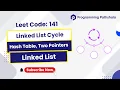 Leetcode 141 Linked List Cycle Linked List