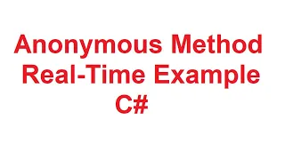 Anonymous Method Real-Time Example in C CSharp Anonymous Method Dot Net Tutorials