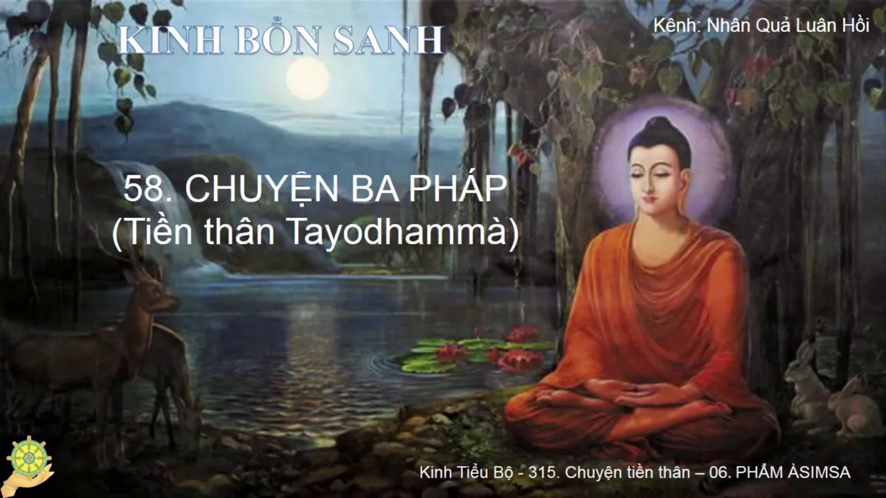 58 Truyện BA PHÁP Tiền thân Tayodhammà Truyện Tiền Thân Đức Phật Tập 1 