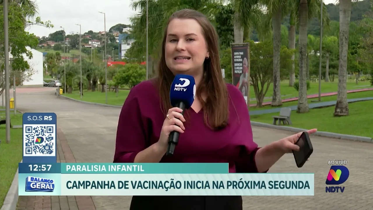 Campanha de vacinação contra a pólio em SC começa na próxima segunda-feira