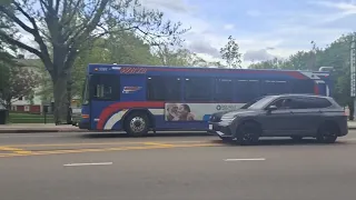 WRTA Bus Action on Route 19 27 33 in Worcester MA