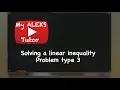 Solving a Linear Inequality Problem Type 3