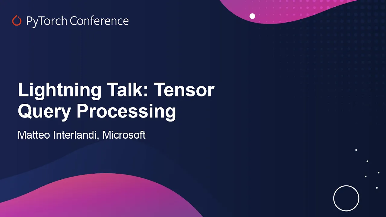 Image from Lightning Talk: Tensor Query Processing
