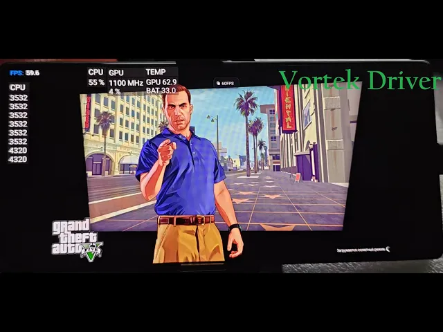 Test Nubia RedMagic 10 Pro (Snapdragon 8 Elite): GTA 5/Winlator 9.0 (Vortek Driver) unstable 60 FPS