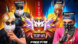 LLEGANDO A TOP GLOBAL CON DOMIDIOS, JHOAN, Y MANOLOV👹24 HORAS EN LIVE !