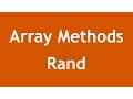 Learn PHP 5 In Arabic - Array Methods