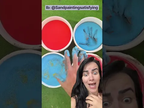 Tinta colorida na ÁGUA ‼️😳Sandpaintingsatisfying #comedia #icecre