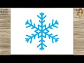 How to Draw Snow Flake Easy Step by Step