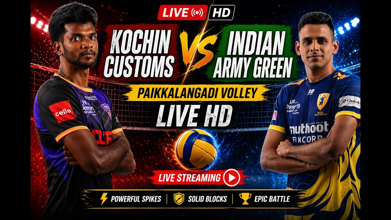 Cochin Customs 🆚 Indian Army Green | LIVE HD 🔴 Paikkalangadi Volleyball 2026.