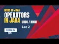 Operators in Java in Arithmetic Relational Logical Assignment Operators