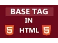 What Is BASE Tag In HTML
