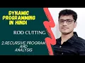 18 Rod cutting recursive program and analysis for dynamic programming