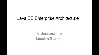 LB03 Java EE Session beans and transactions