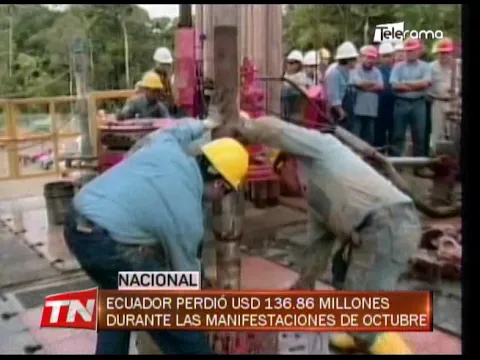 Ecuador perdió USD 136.86 millones durante las manifestaciones de octubre
