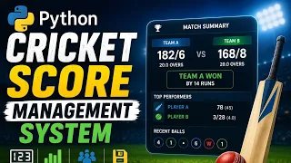 Cricket score management system python program