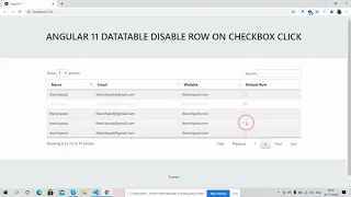 Angular 11 Datatable Disable Row Working Demo